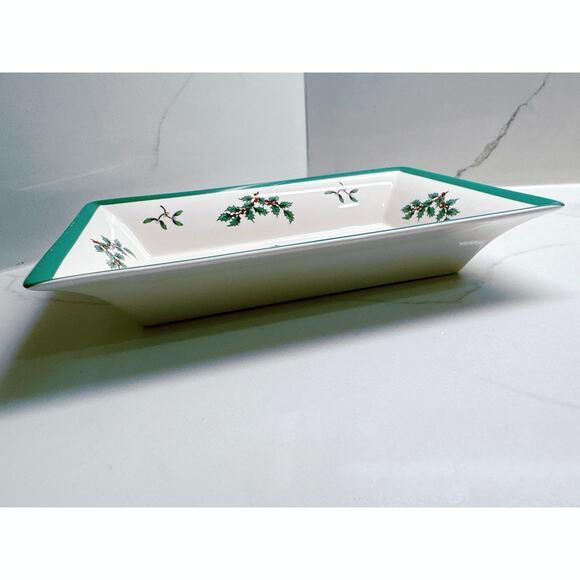 Spode Christmas Tree Rectangular Serving Bowl Made in England S3324-4A 40 - Picture 4 of 6